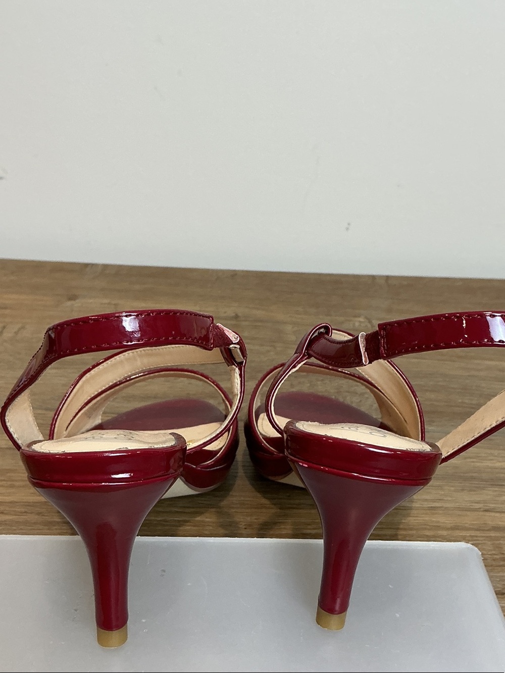 Lauren Blakwell Scarlet, Red Patent Slingback Heels, NEW, size 7.5 - Picture 5 of 8